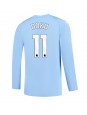 Manchester City Jeremy Doku #11 Replika Hemmakläder 2023-24 Långärmad